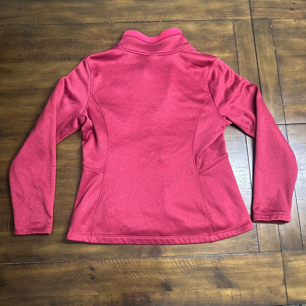 The North Face Agave Full Zip‎ Fleece Jacket Womens Large Pink Heather Mock Neck - Picture 10 of 10